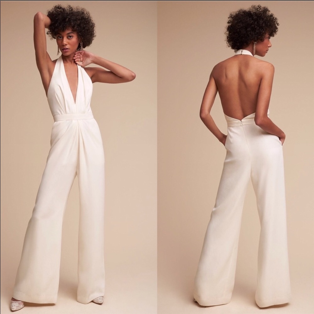 Jill Stuart/BHLDN Mara Jumpsuit - Ivory, Size 8